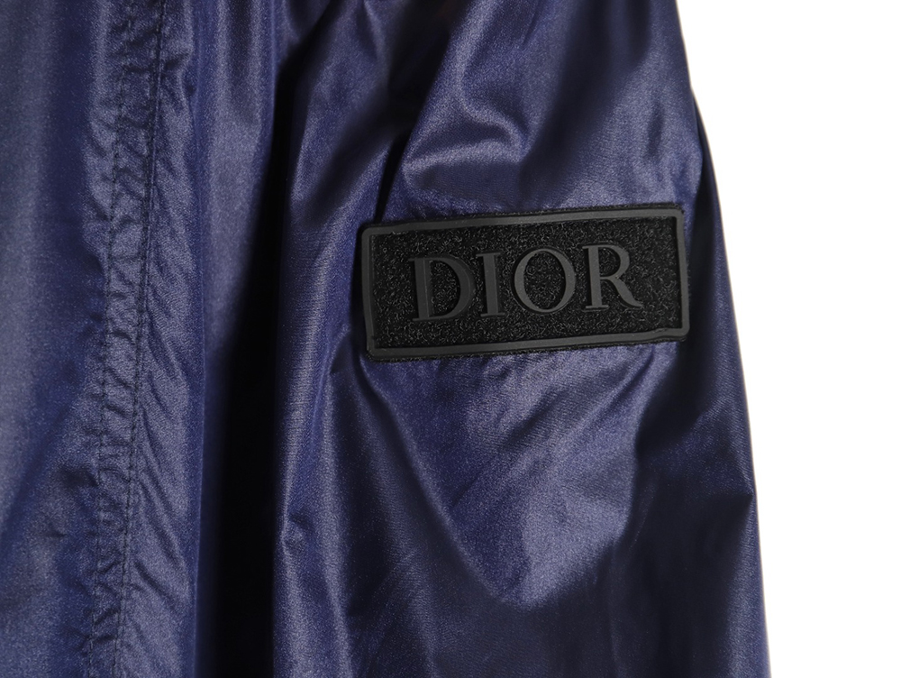 Dior Sleeve Badge Jacquard Silk Hooded Jacket