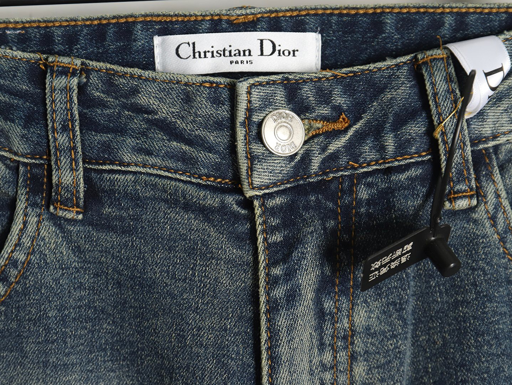 Dior denim trousers with back pocket embroidery