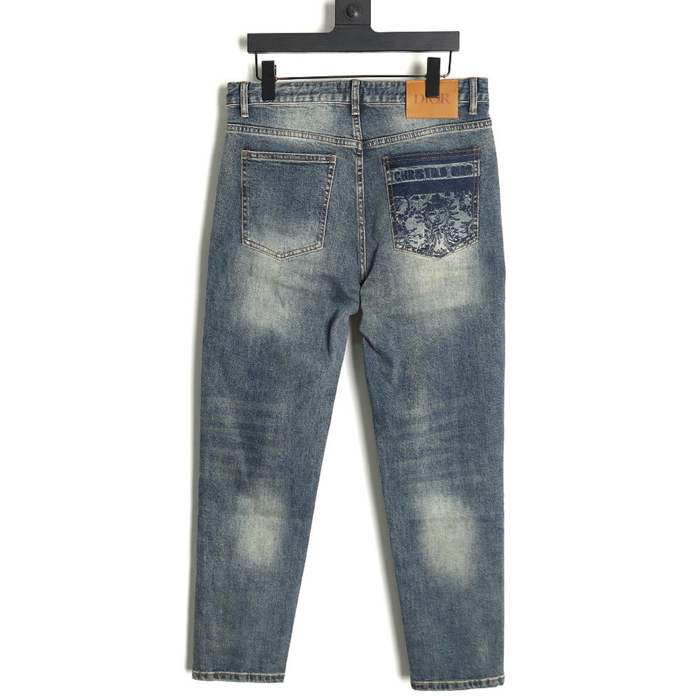 Dior denim trousers with back pocket embroidery