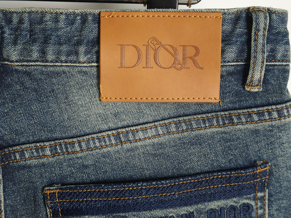 Dior denim trousers with back pocket embroidery