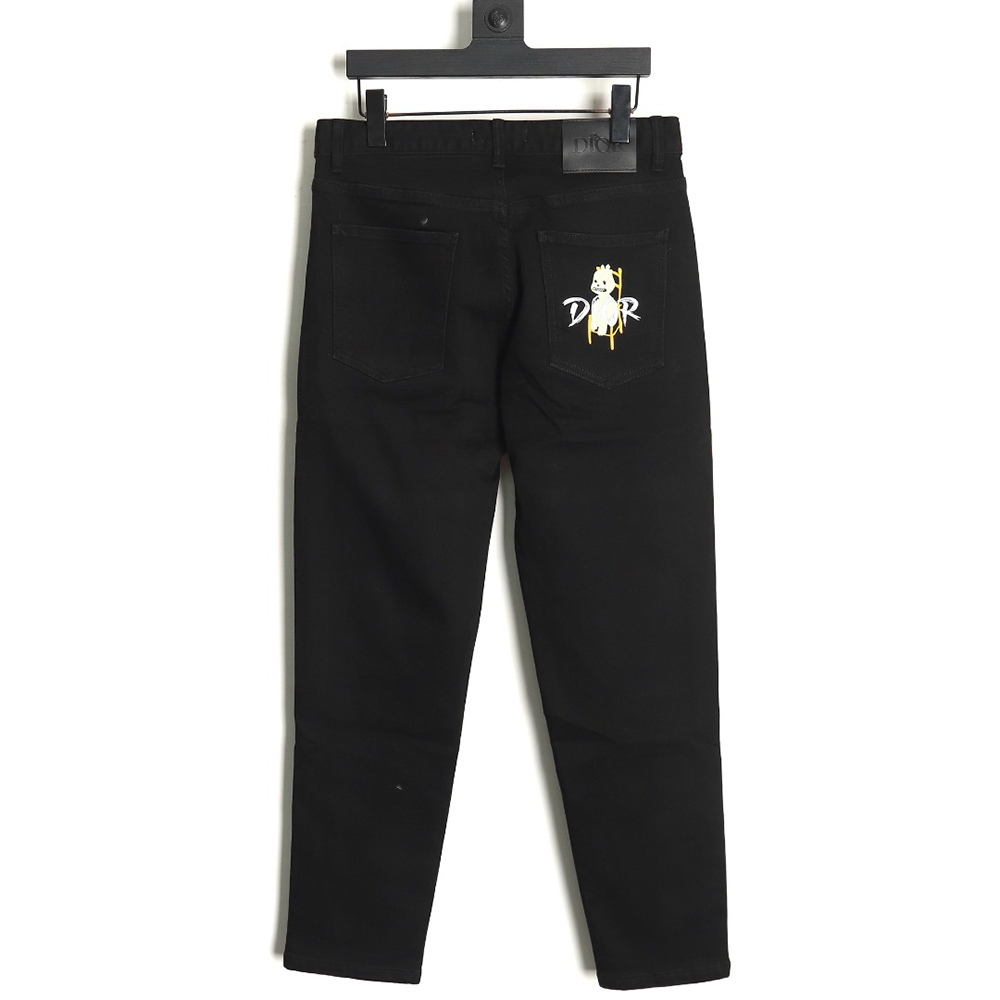 Dior Dinosaur Denim Pants with Back Pockets