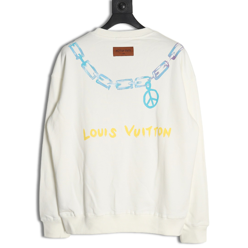 Louis Vuitton Gradient Necklace Pendant Print Sweatshirt