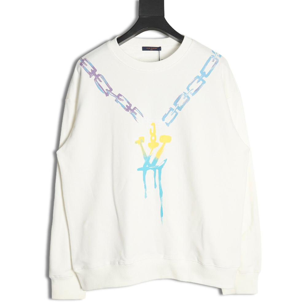 Louis Vuitton Gradient Necklace Pendant Print Sweatshirt