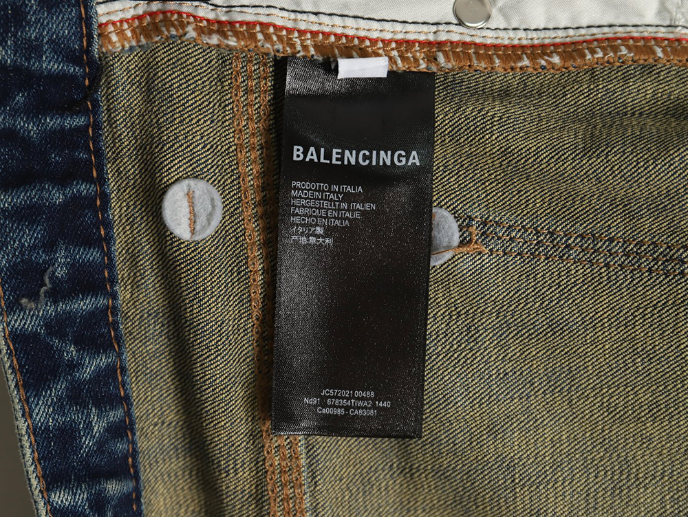Balenciaga pocket patchwork double B jeans