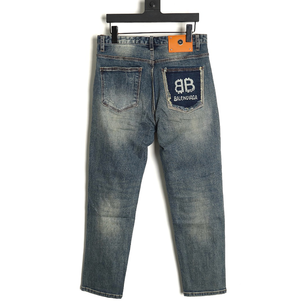 Balenciaga pocket patchwork double B jeans