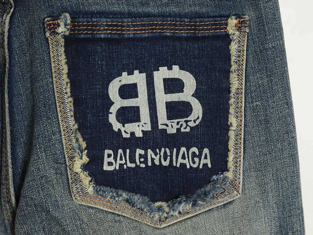 Balenciaga pocket patchwork double B jeans