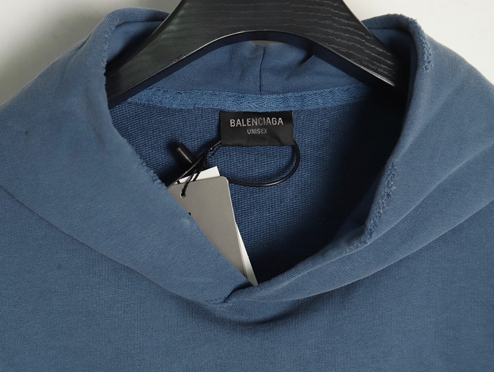 Balenciaga tape haze blue hooded sweatshirt