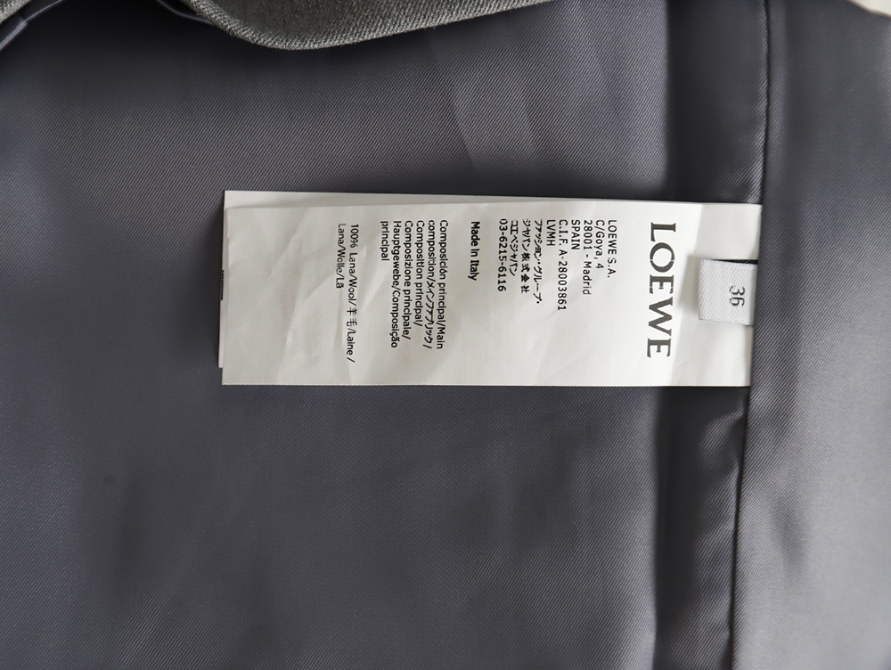 Loewe Three-pocket wool cargo lapel jacket