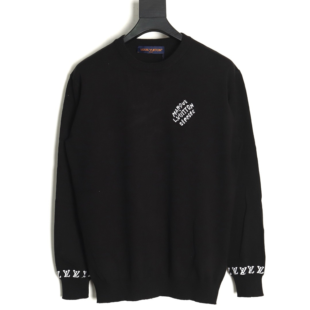 Louis Vuitton jacquard logo thin long-sleeved sweater