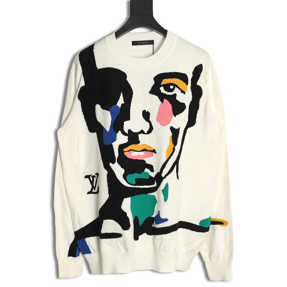 Louis Vuitton portrait jacquard knit sweater