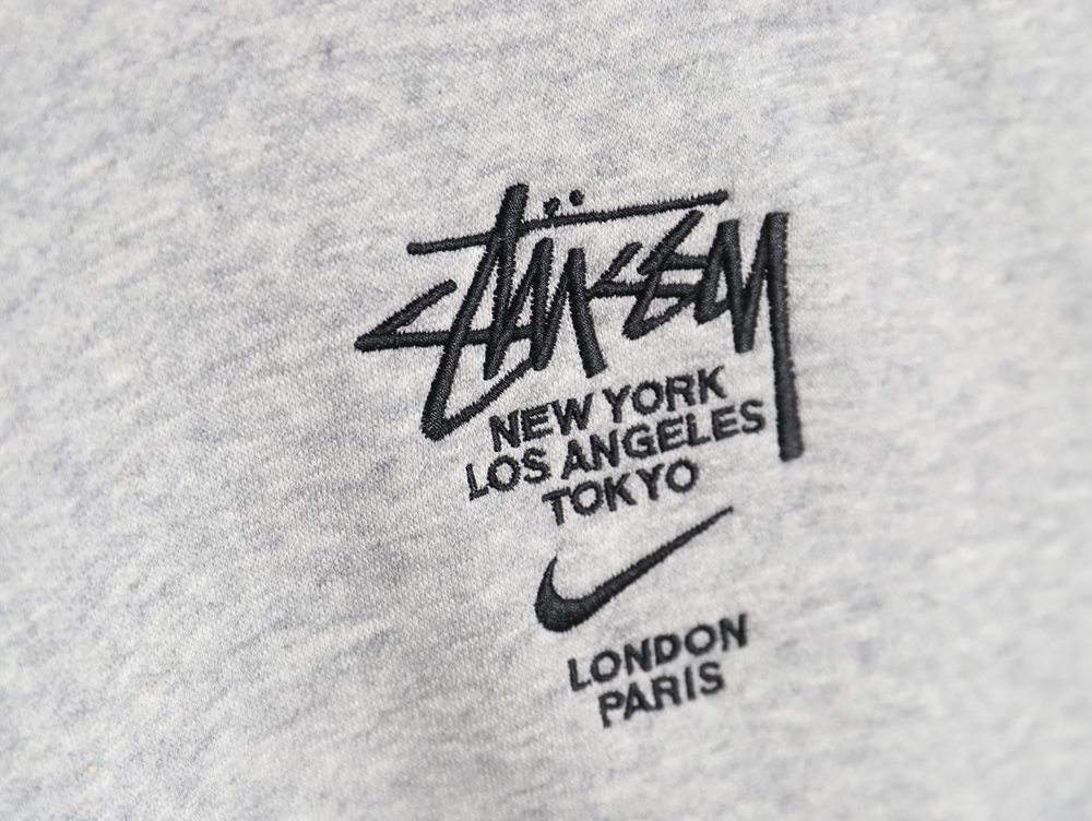 Nike & Stussy embroidered logo fleece sweatshirt