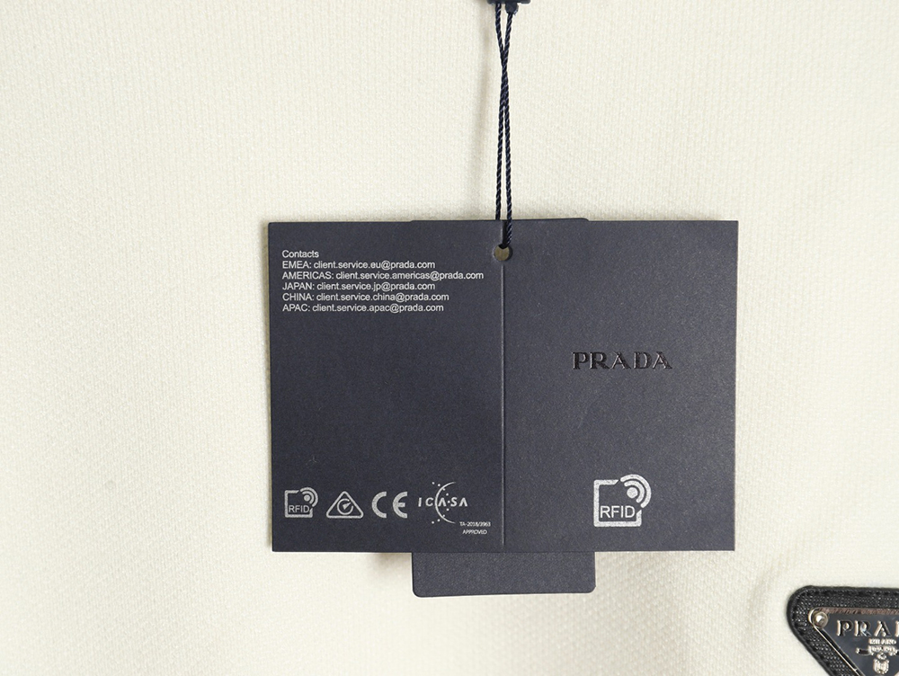 Prada triangle logo knitted sweater