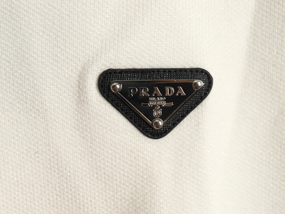 Prada triangle logo knitted sweater