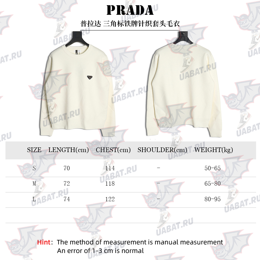 Prada triangle logo knitted sweater