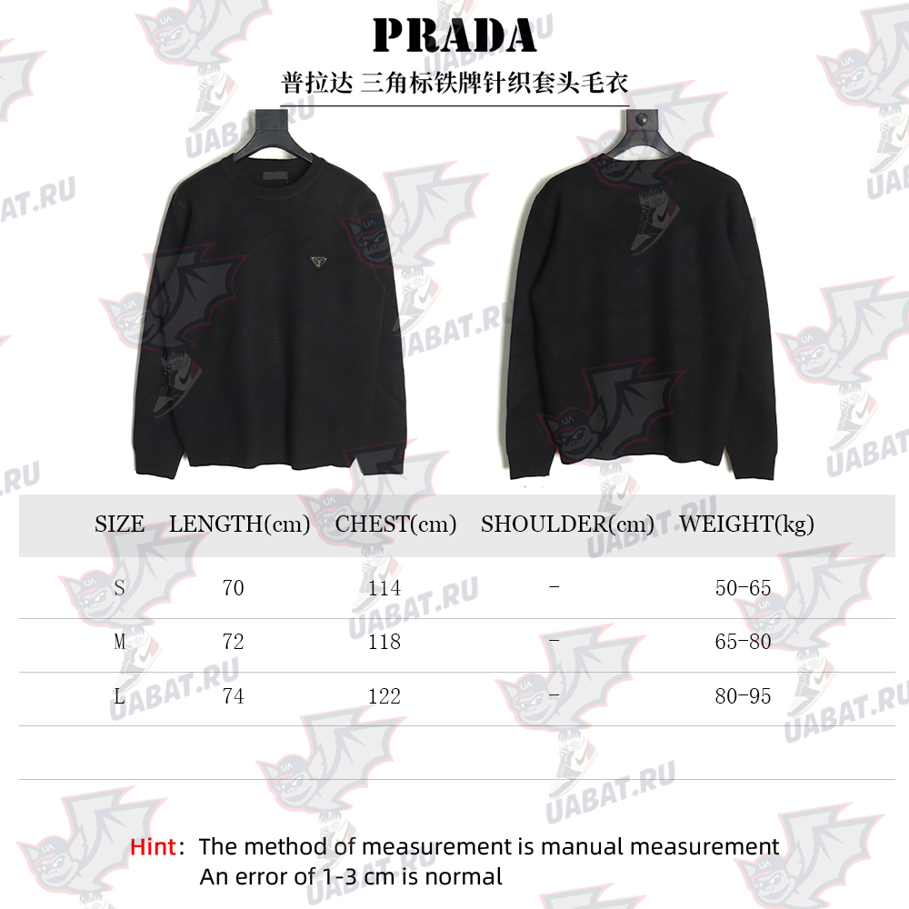 Prada triangle logo knitted sweater TSK2