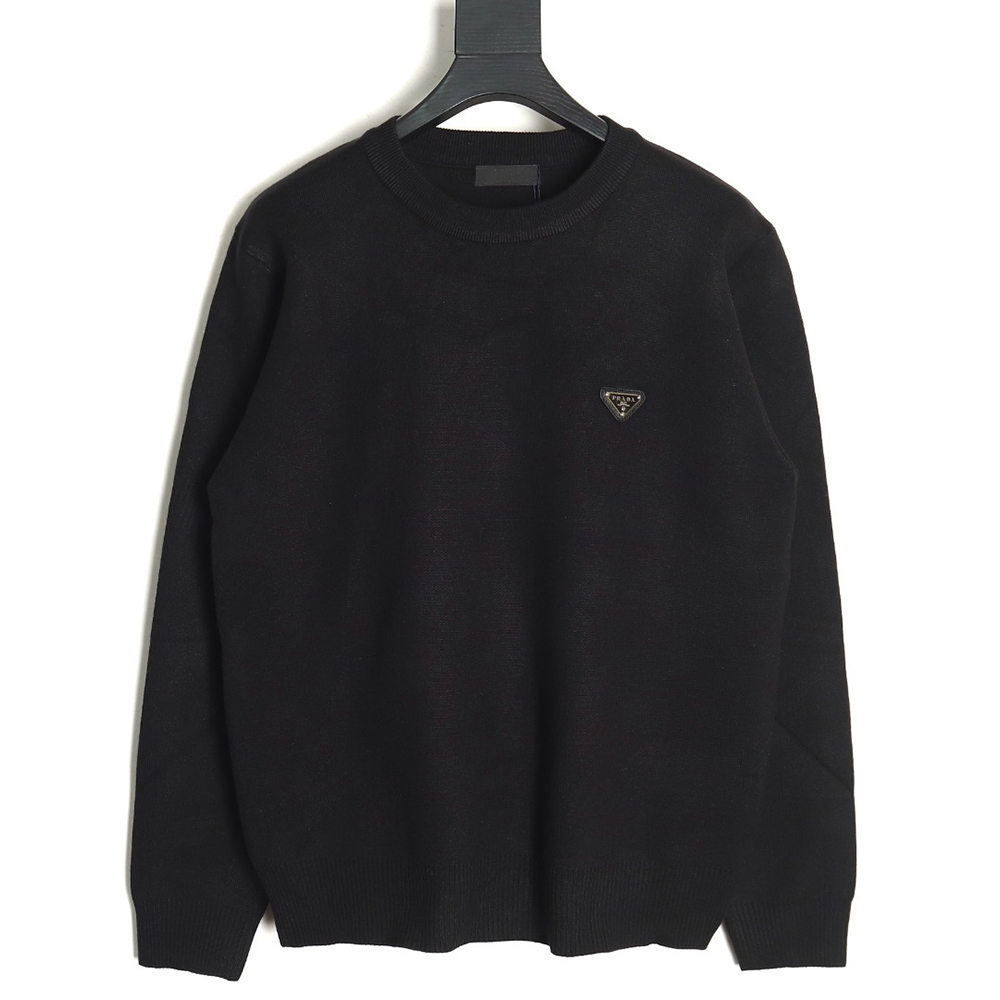 Prada triangle logo knitted sweater TSK2