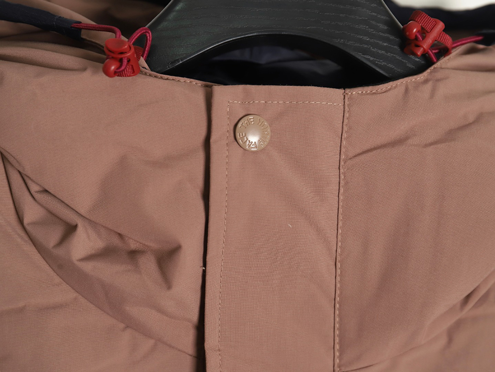 The North Face colorblock print zip-up hooded down jacket TSK1