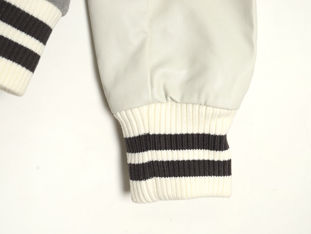 Burberry Grey Paneled Baseball Jacket