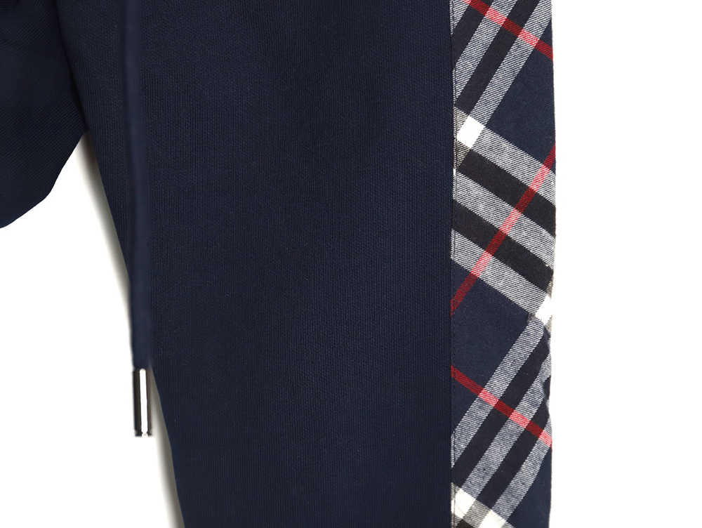 Burberry embroidered TB check patchwork zip-up sweatshirt TSK1