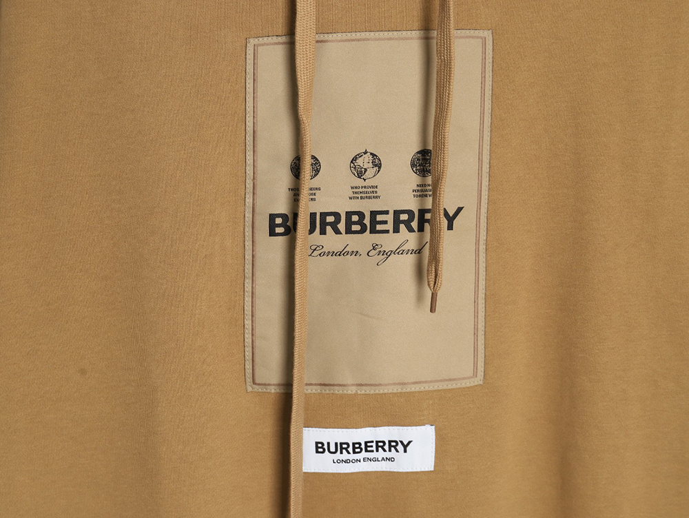 Burberry chest label hooded sweatshirt