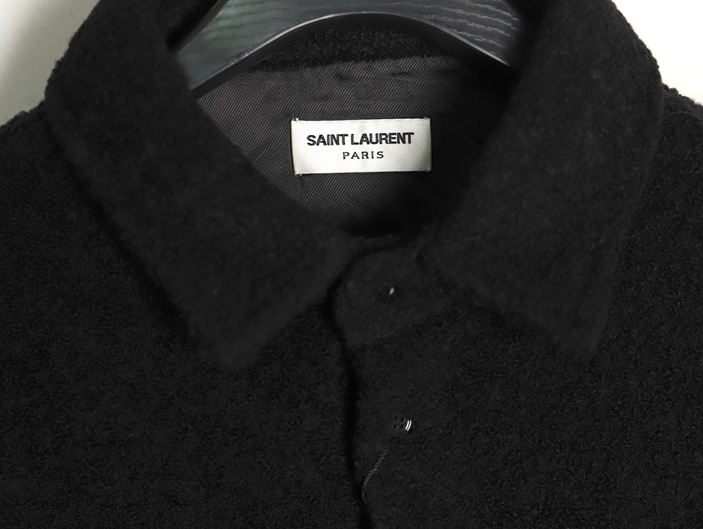 Saint Laurent Paris wool cocoa coat