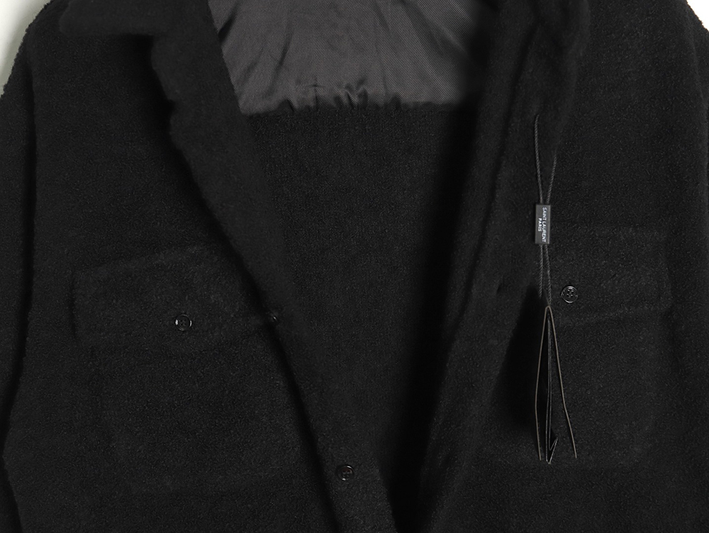 Saint Laurent Paris wool cocoa coat
