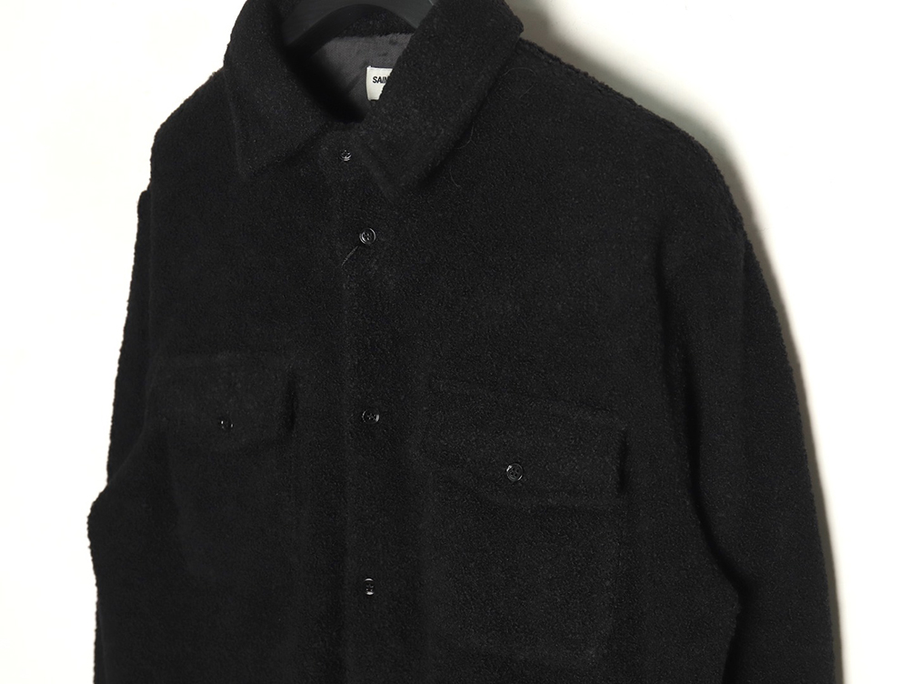 Saint Laurent Paris wool cocoa coat