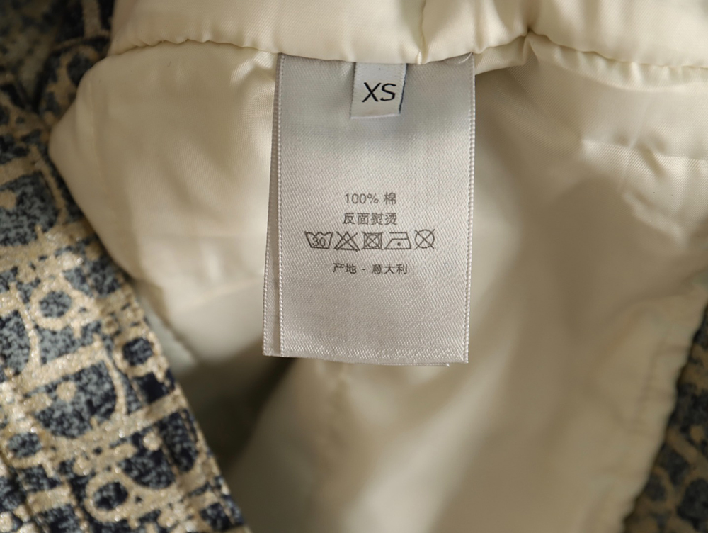 Dior all over print jacquard hooded down jacket