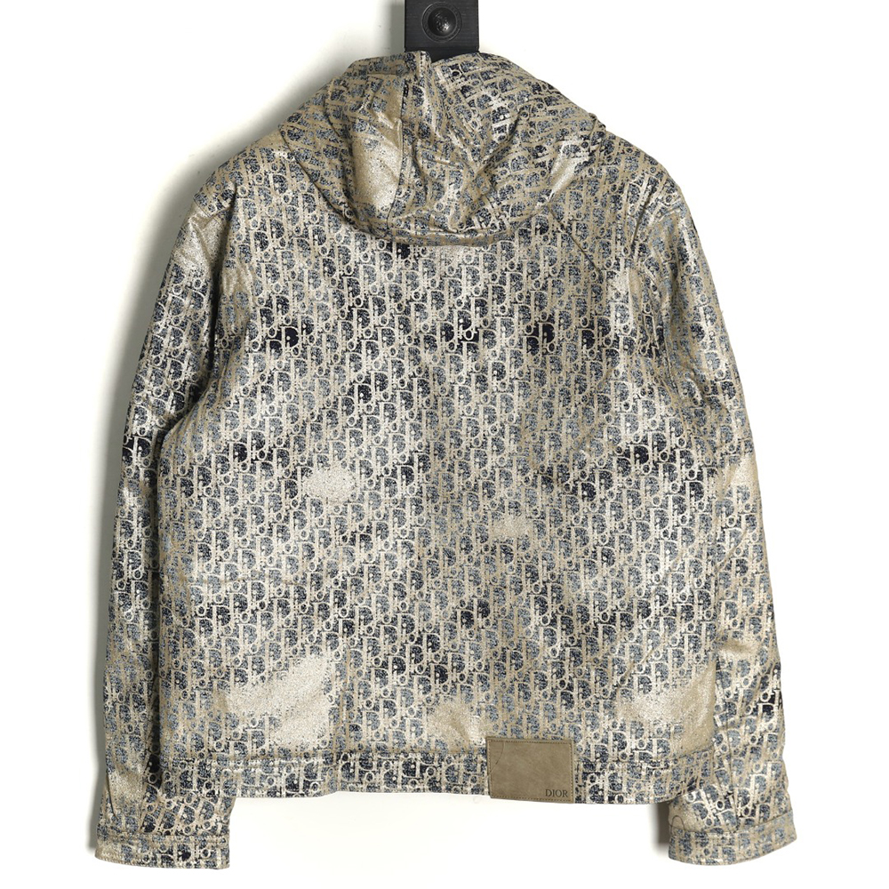 Dior all over print jacquard hooded down jacket