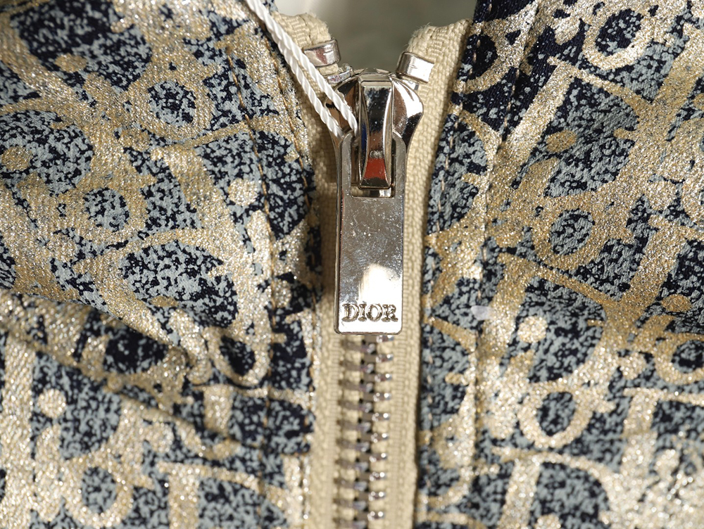 Dior all over print jacquard hooded down jacket
