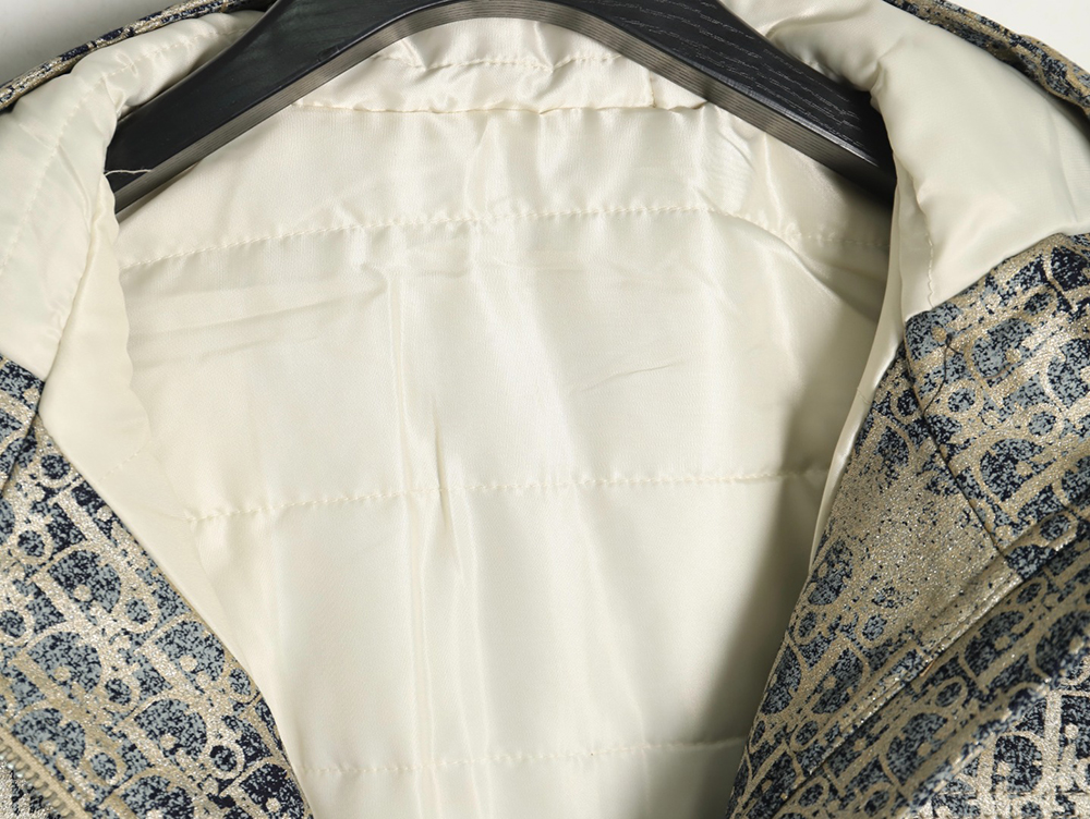 Dior all over print jacquard hooded down jacket