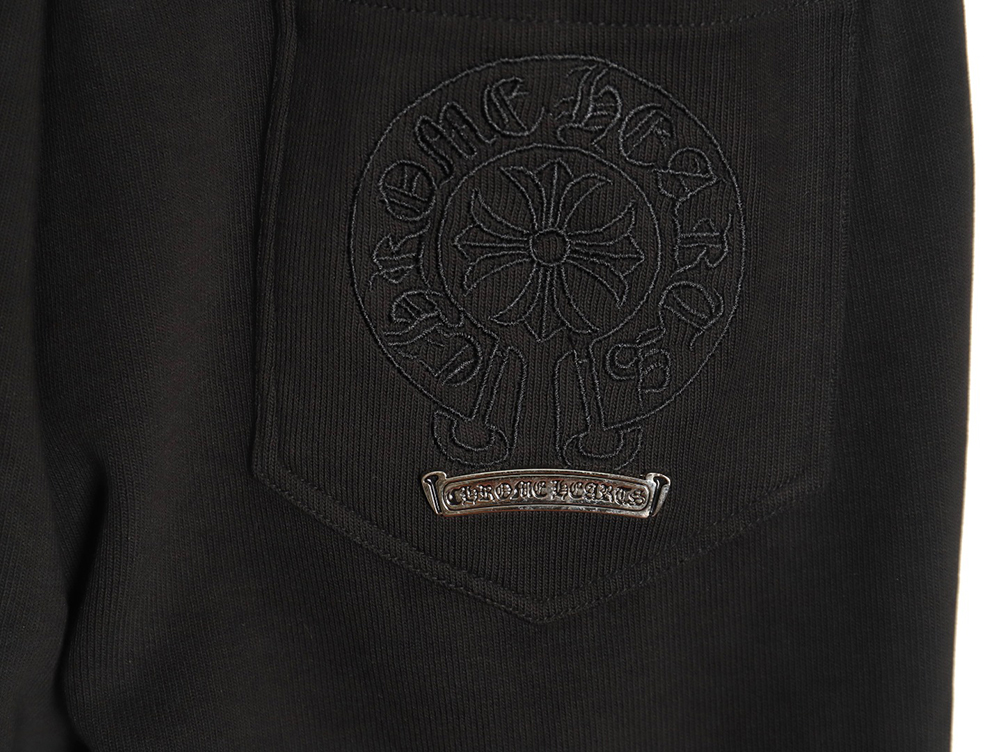 Chrome Hearts Leather Cross Logo Trousers