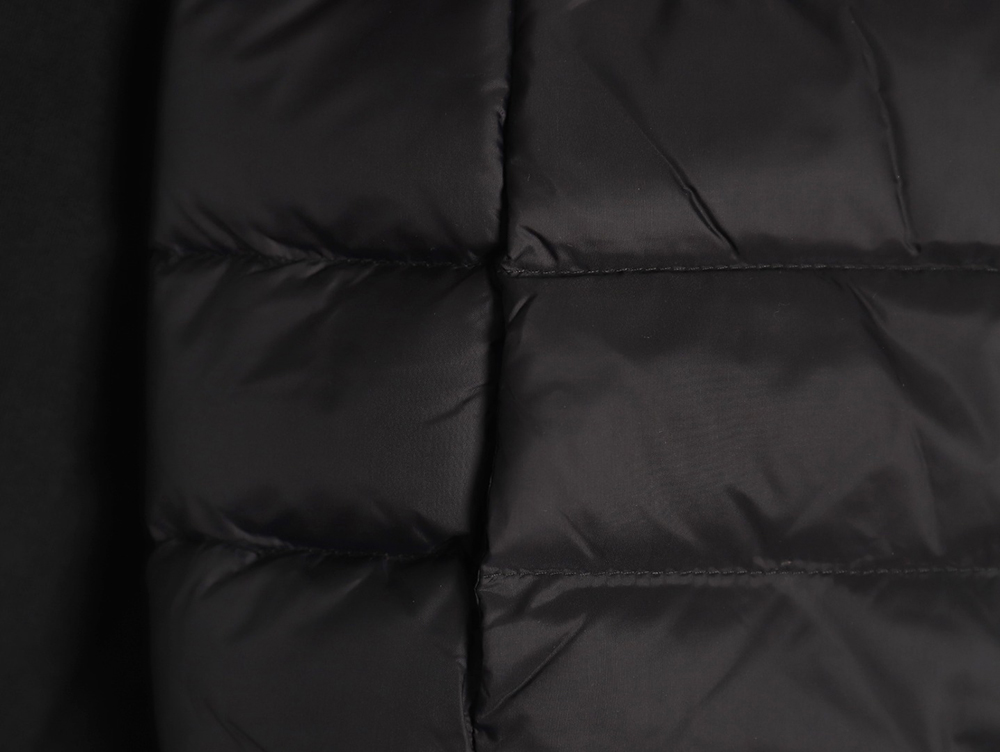 Moncler patchwork knitted stand collar lightweight down jacket TSK1
