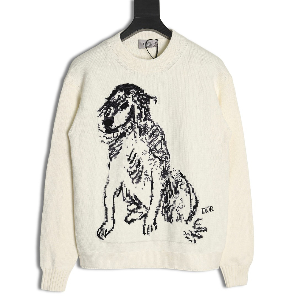 Dior sketch dog knitted sweater