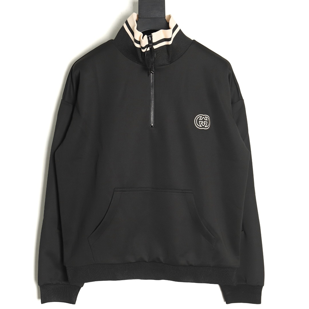 Gucci interlocking double G half zip jacket