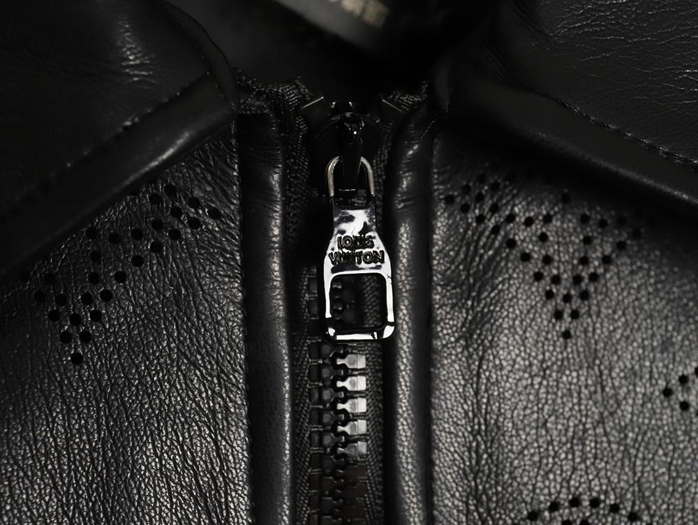 Louis Vuitton laser hollowed out stitching leather jacket