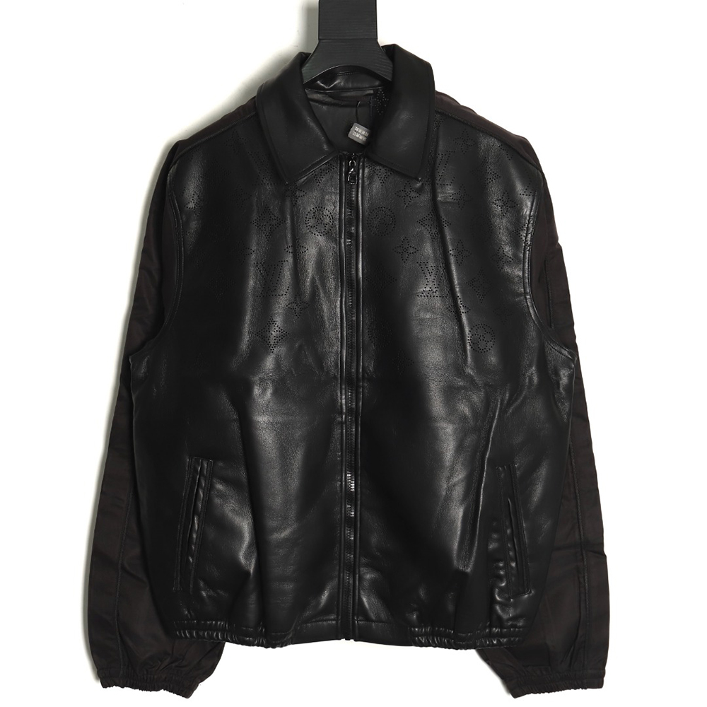 Louis Vuitton laser hollowed out stitching leather jacket