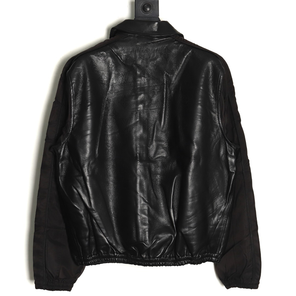 Louis Vuitton laser hollowed out stitching leather jacket