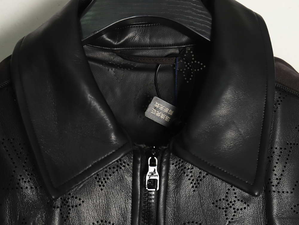 Louis Vuitton laser hollowed out stitching leather jacket