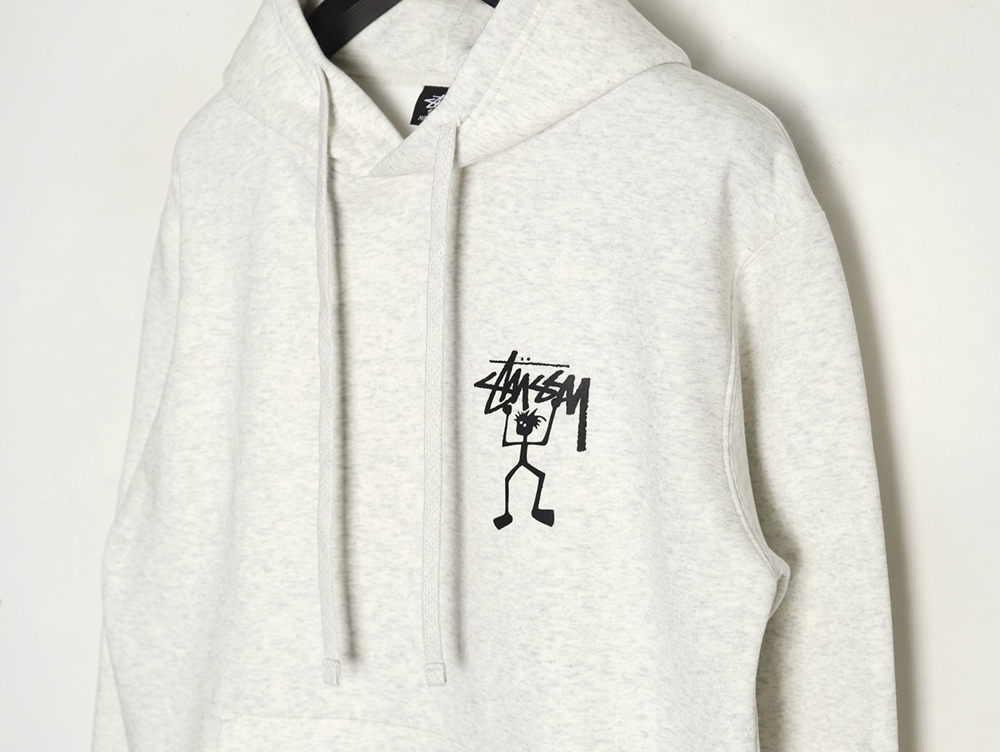 Stussy Stickman Logo Plush Hoodie