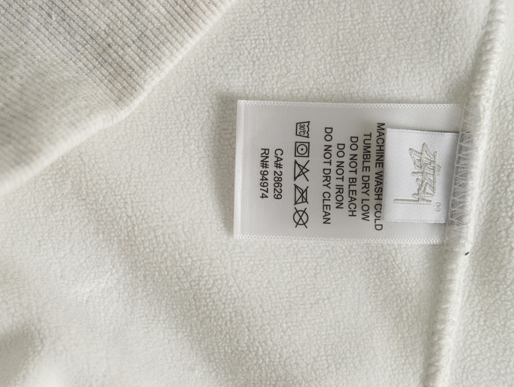 Stussy TGH letter printed hooded plus fleece hoodie
