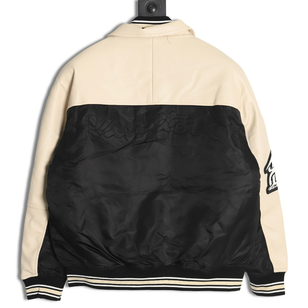 Louis Vuitton contrast color stitching baseball jacket
