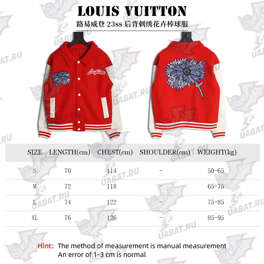 Louis Vuitton floral embroidered baseball jacket