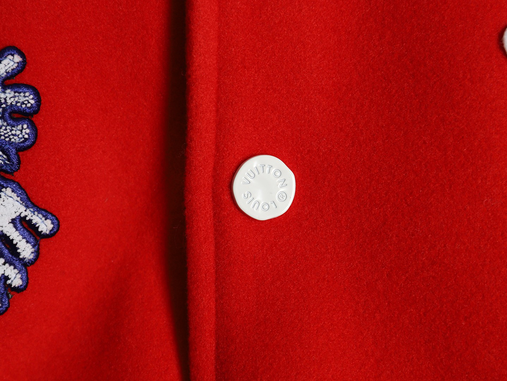 Louis Vuitton floral embroidered baseball jacket