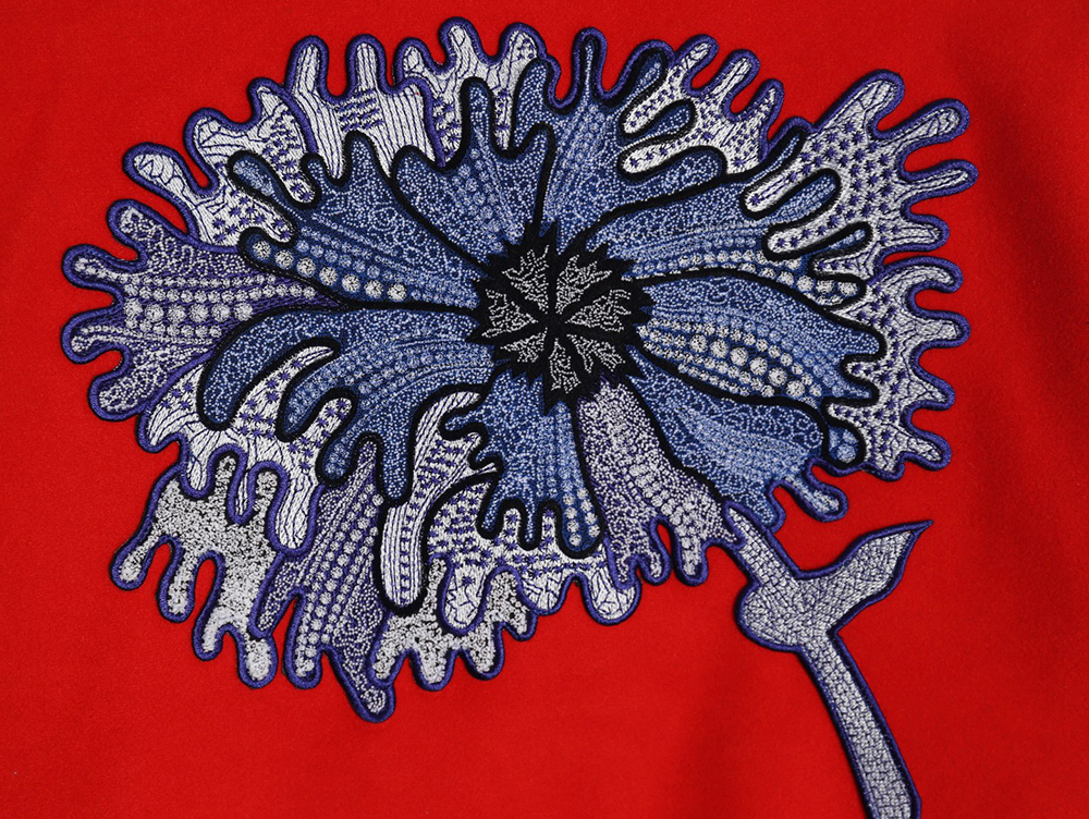 Louis Vuitton floral embroidered baseball jacket
