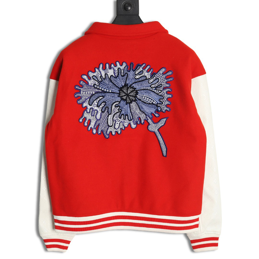 Louis Vuitton floral embroidered baseball jacket