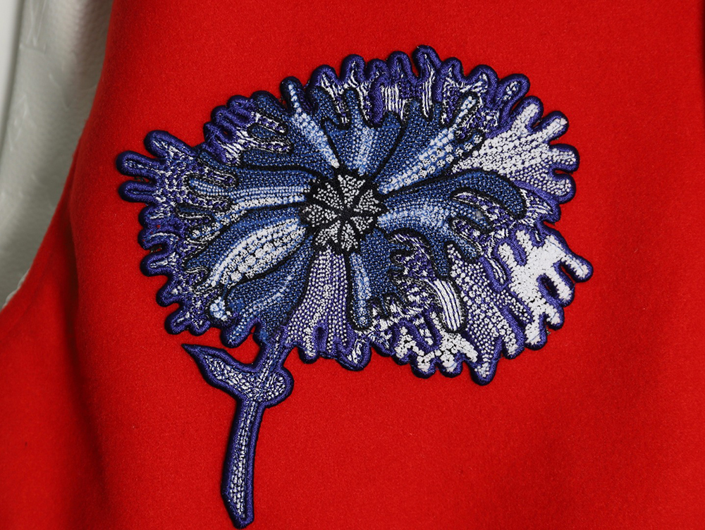 Louis Vuitton floral embroidered baseball jacket