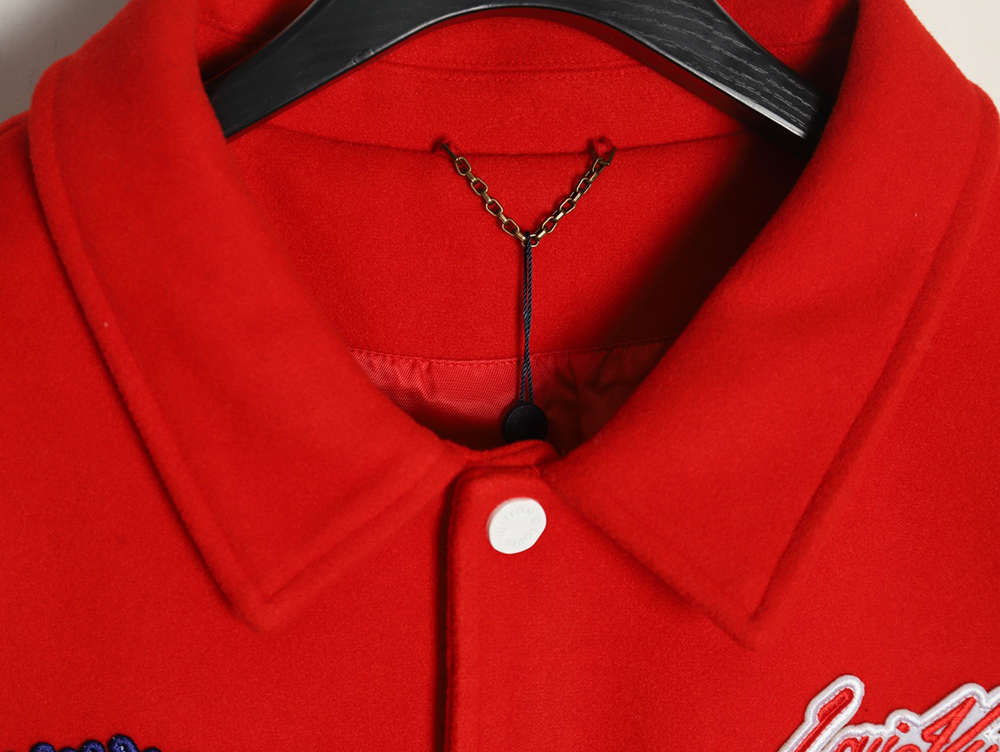 Louis Vuitton floral embroidered baseball jacket