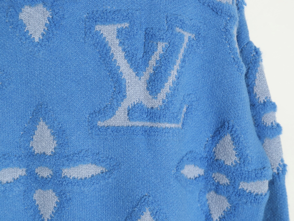Louis Vuitton jacquard four-leaf clover logo crewneck sweater