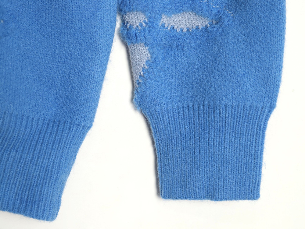 Louis Vuitton jacquard four-leaf clover logo crewneck sweater